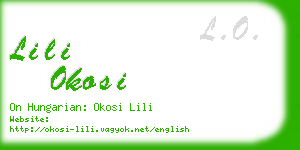 lili okosi business card